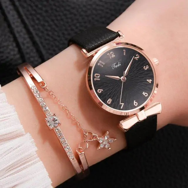 Luxury Women's Watch and Bracelet Set
