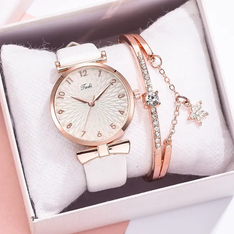 Luxury Women's Watch and Bracelet Set