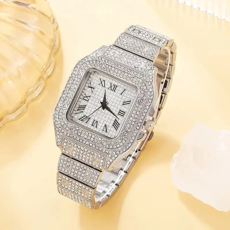Women's 2pce Diamond Watch & Bracelet Set
