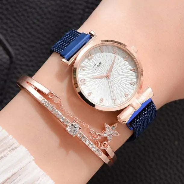 Luxury Women's Watch and Bracelet Set