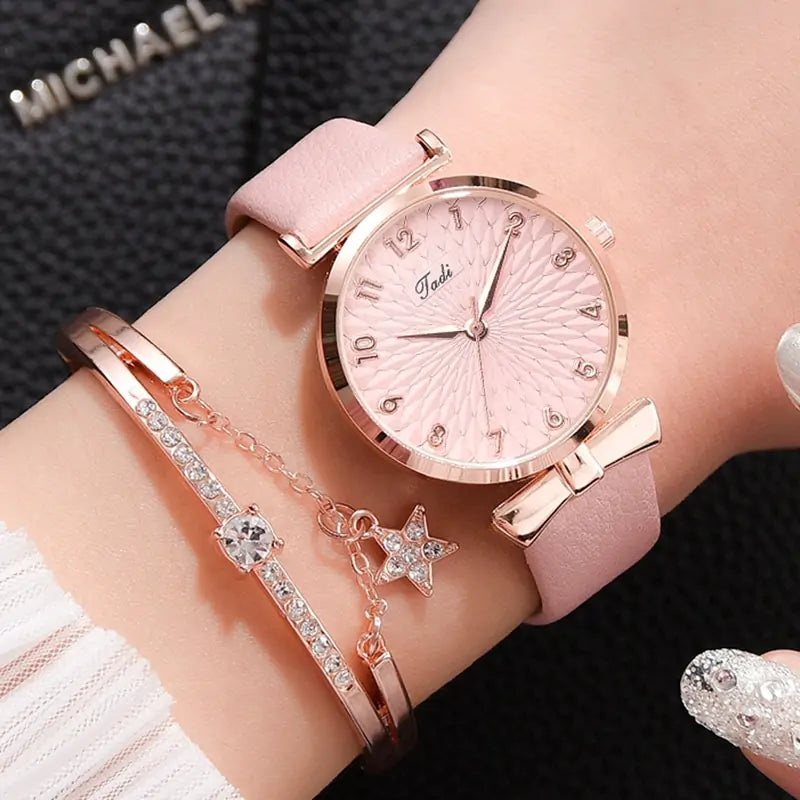 Luxury Women's Watch and Bracelet Set