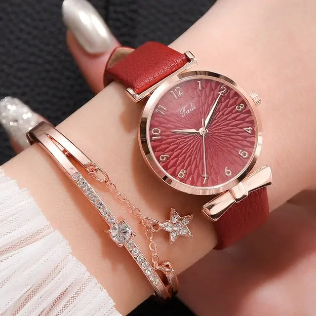 Luxury Women's Watch and Bracelet Set